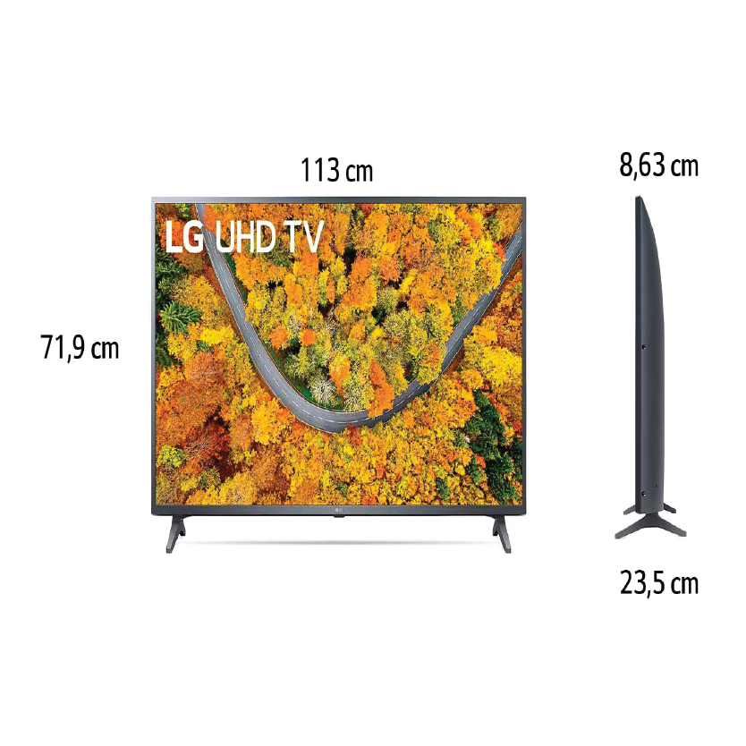 LG UHD AI ThinQ 50" UP75 4K Smart TV, α5 AI Processor - Image 2